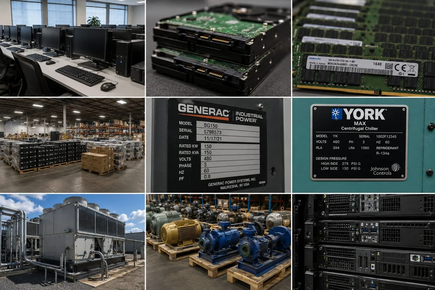 Collage of IT and electronic assets traded by Trembar Wholesale